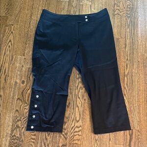 *Last Chance Price* Michael Kors Black Pants with Silver Buttons EUC Size 16